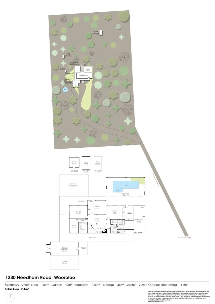 Floorplan of Homely rural property listing, 1330 Needham Road, Wooroloo WA 6558