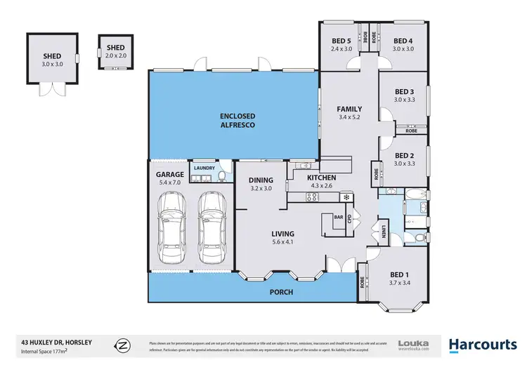 Floorplan of Homely house listing, 43 Huxley Drive, Horsley NSW 2530