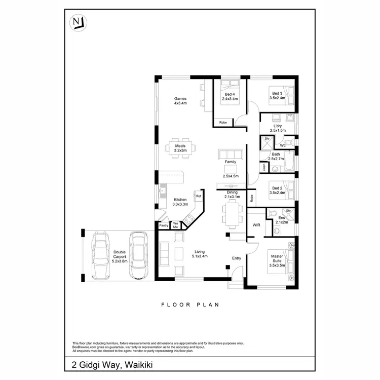 Floorplan of Homely house listing, 2 Gidgi Way, Waikiki WA 6169
