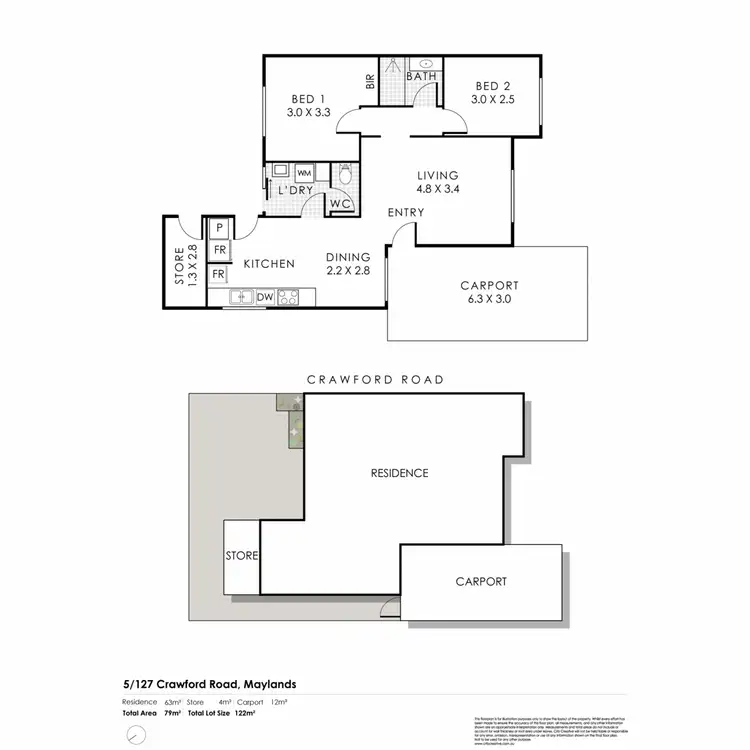 Floorplan of Homely villa listing, 5/127 Crawford Road, Maylands WA 6051
