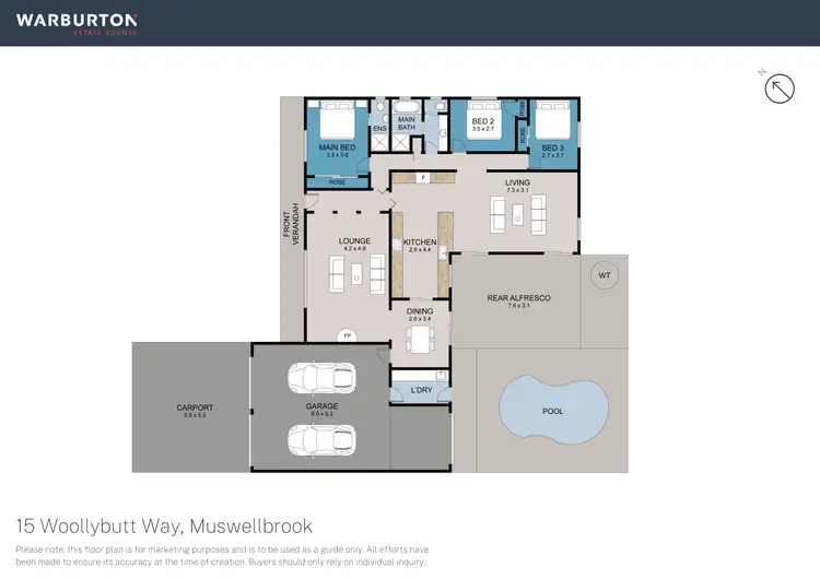 Floorplan of Homely house listing, 15 Woollybutt Way, Muswellbrook NSW 2333