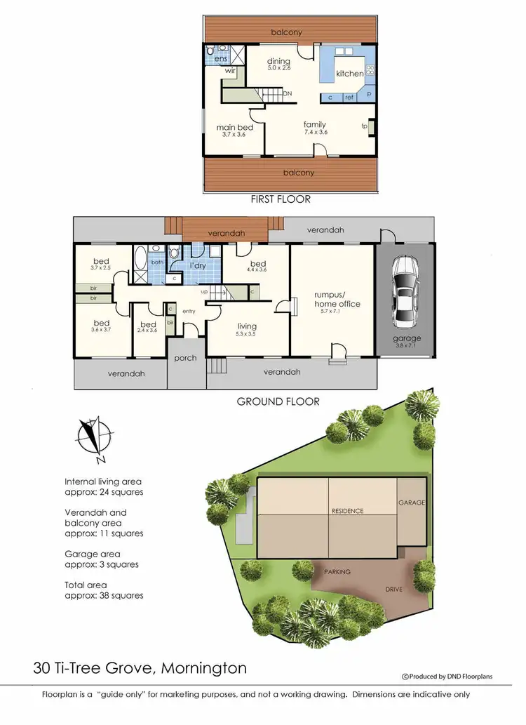 Floorplan of Homely house listing, 30 Ti-Tree Grove, Mornington VIC 3931