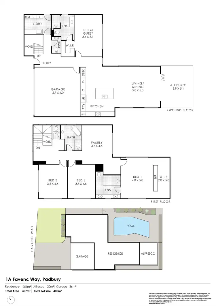 Floorplan of Homely house listing, 1A Favenc Way, Padbury WA 6025