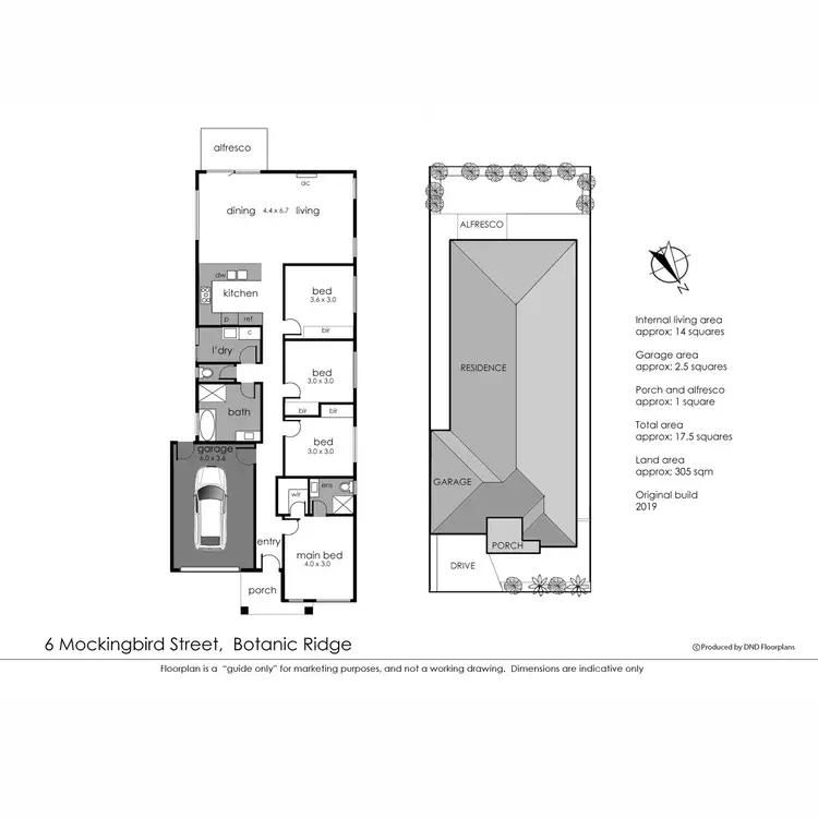 Floorplan of Homely house listing, 6 Mockingbird Street, Botanic Ridge VIC 3977