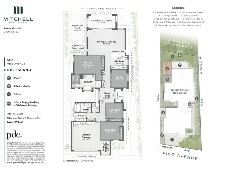 Floorplan of Homely house listing, 6134 Vico Avenue, Hope Island QLD 4212