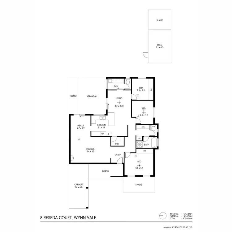 Floorplan of Homely house listing, 8 Reseda Court, Wynn Vale SA 5127