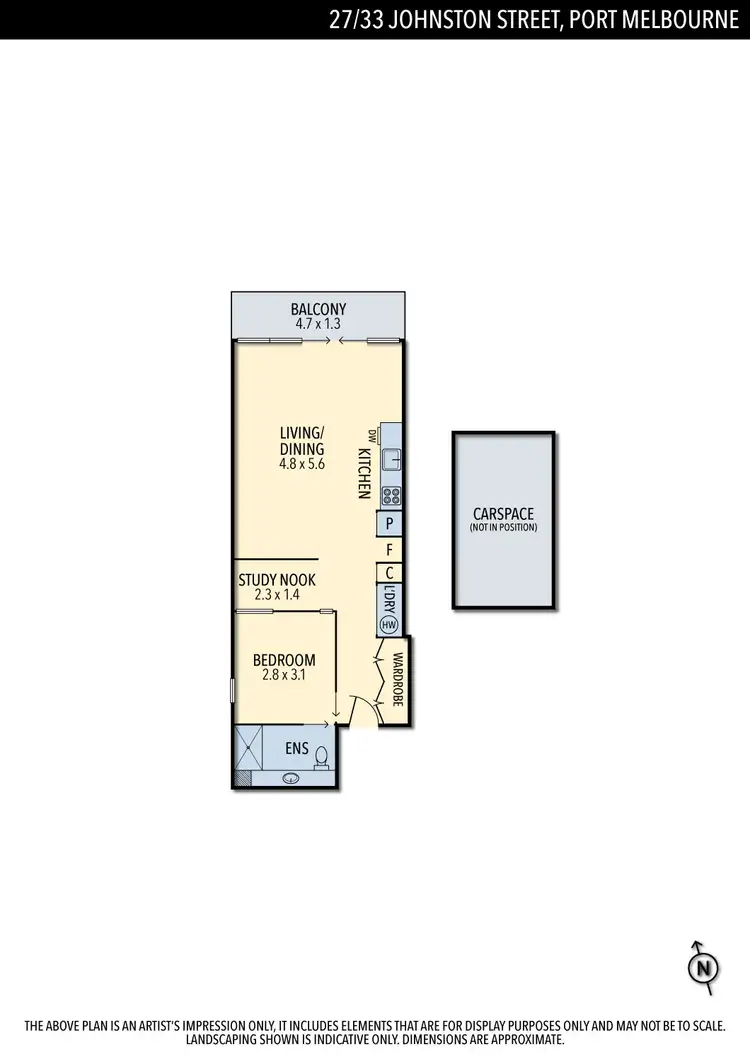 Floorplan of Homely apartment listing, 27/33 Johnston Street, Port Melbourne VIC 3207