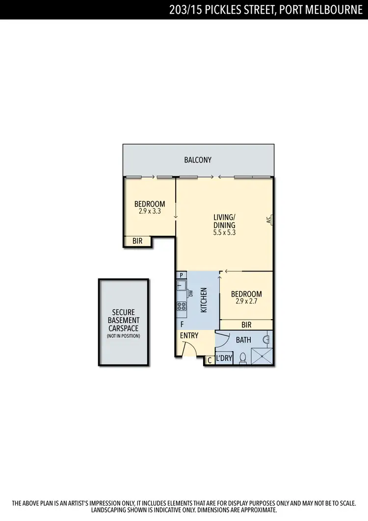 Floorplan of Homely apartment listing, 203/15 Pickles Street, Port Melbourne VIC 3207