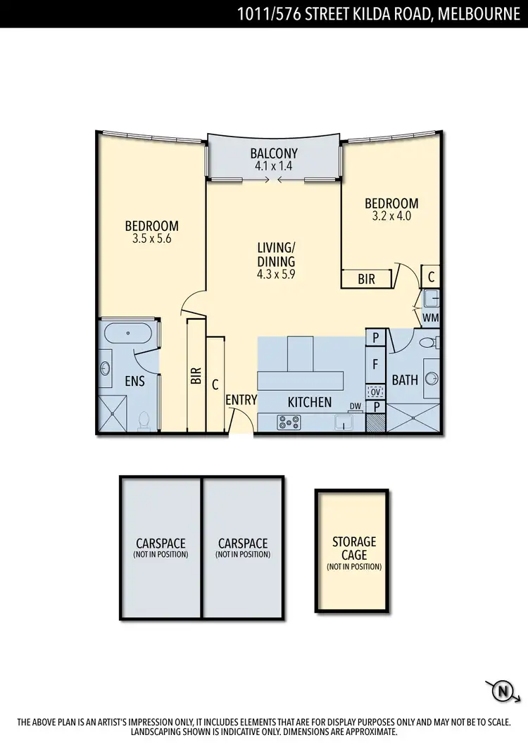 Floorplan of Homely apartment listing, 1011/576-578 St Kilda Road, Melbourne VIC 3004