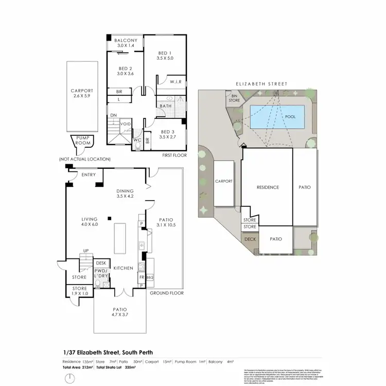 Floorplan of Homely house listing, 1/37 Elizabeth Street, South Perth WA 6151