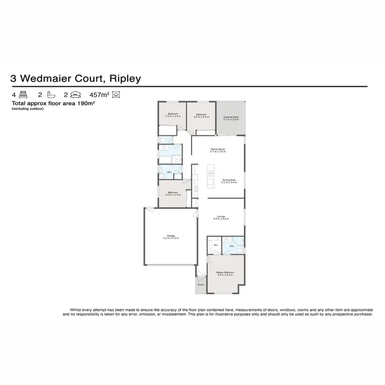 Floorplan of Homely house listing, 3 Wedmaier Court, Ripley QLD 4306