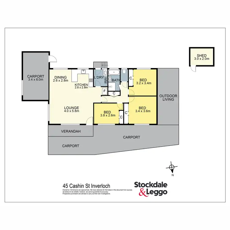 Floorplan of Homely house listing, 45 Cashin Street, Inverloch VIC 3996