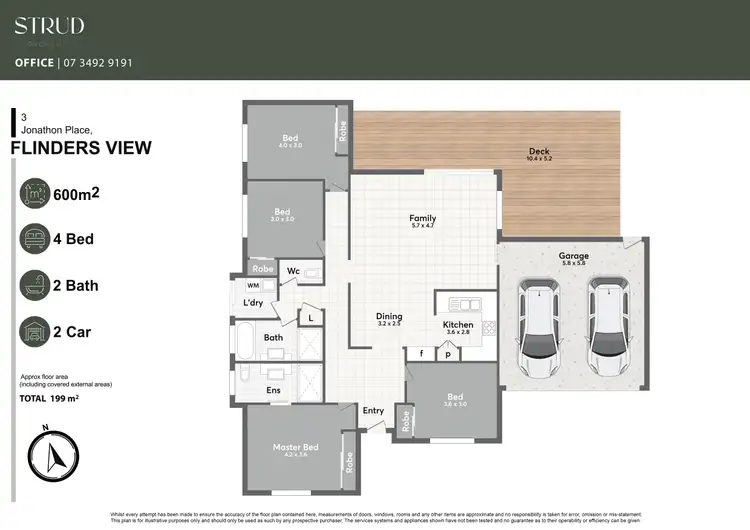 Floorplan of Homely house listing, 3 Jonathon Court, Flinders View QLD 4305