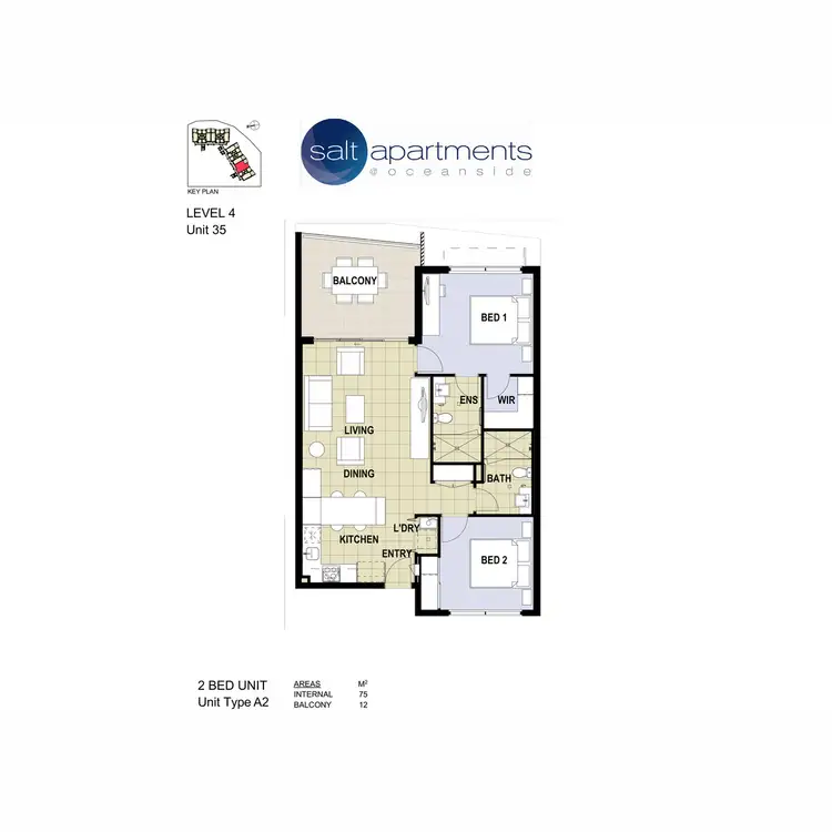 Floorplan of Homely apartment listing, 35/12 Bright Place, Birtinya QLD 4575