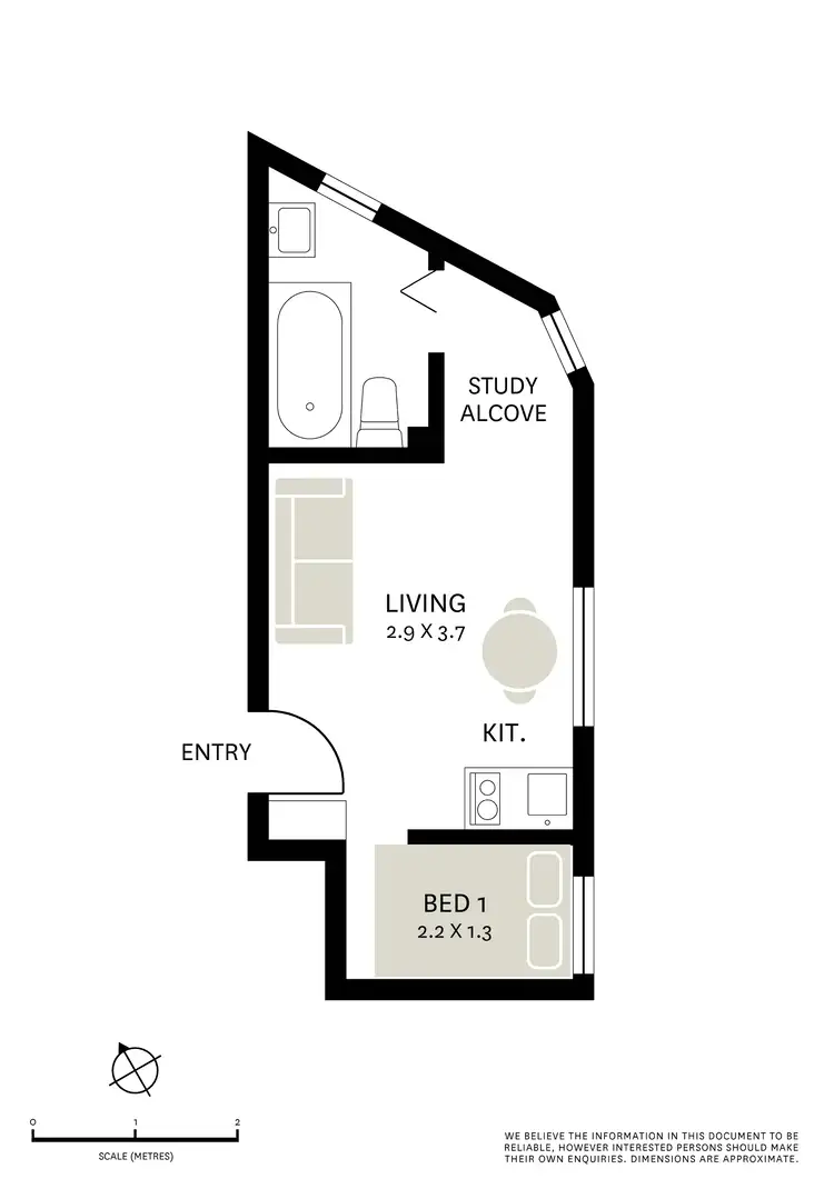 Floorplan of Homely apartment listing, 2/37 Roslyn Street, Rushcutters Bay NSW 2011