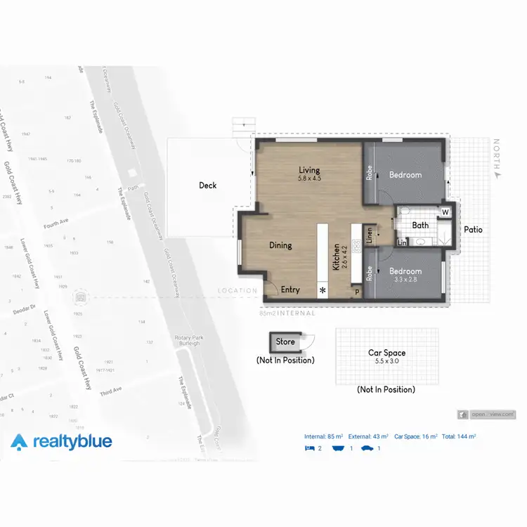 Floorplan of Homely unit listing, 4/1927 Gold Coast Highway, Burleigh Heads QLD 4220