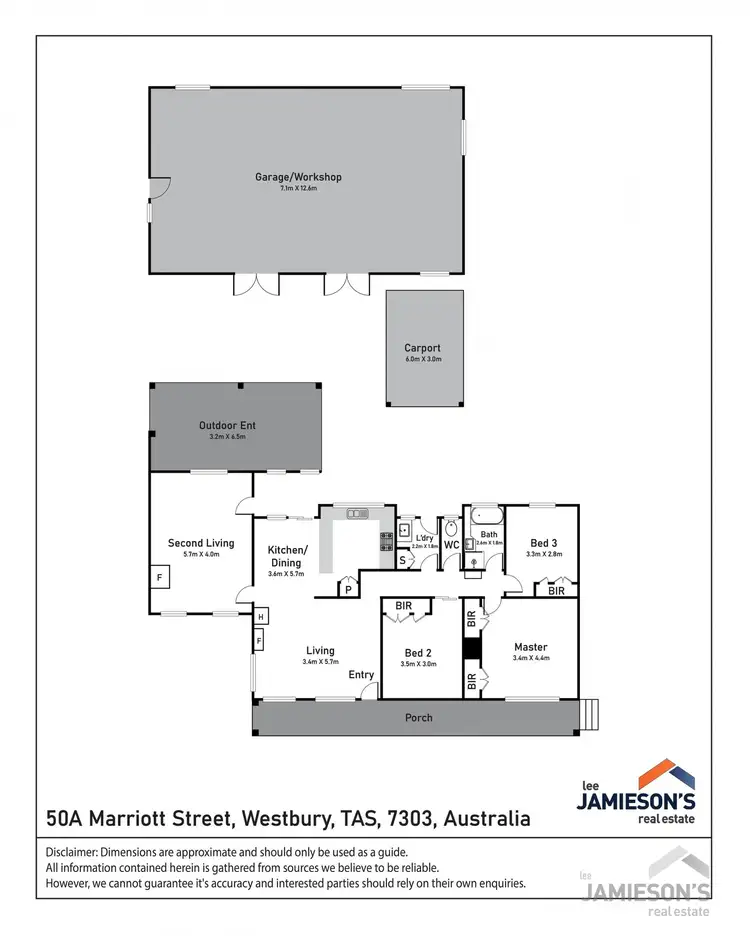 Floorplan of Homely house listing, 50A Marriott Street, Westbury TAS 7303