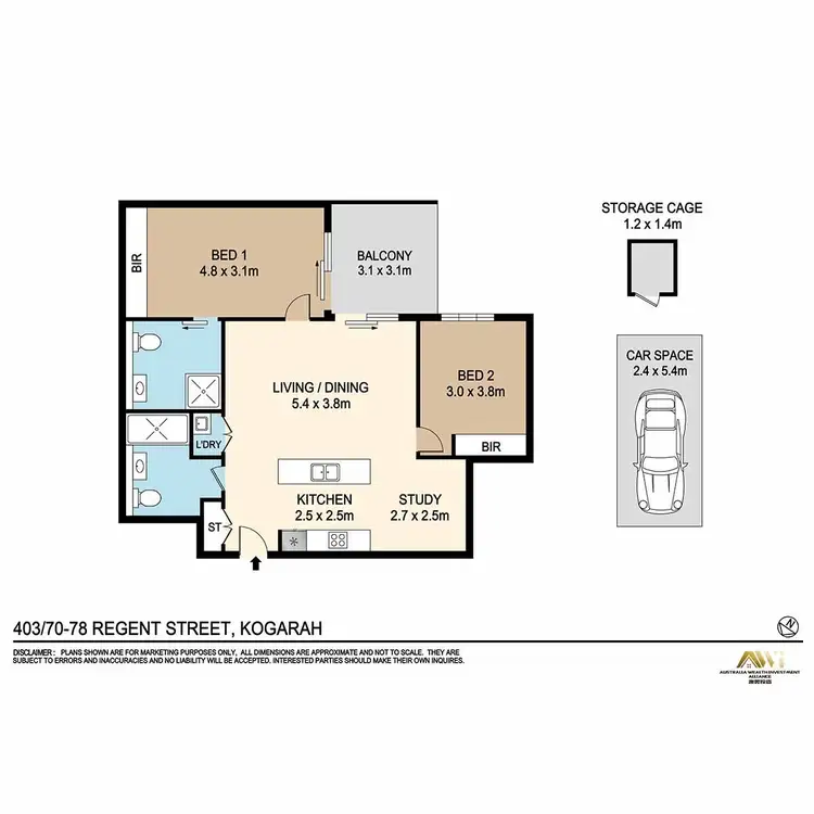 Floorplan of Homely apartment listing, 403/70-78 Regent Street, Kogarah NSW 2217