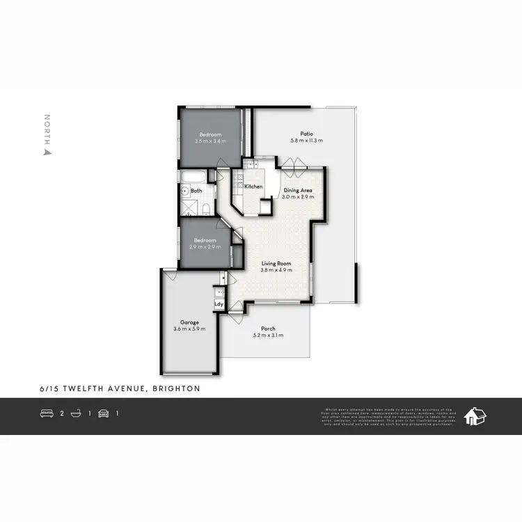Floorplan of Homely townhouse listing, 6/15 Twelfth Avenue, Brighton QLD 4017