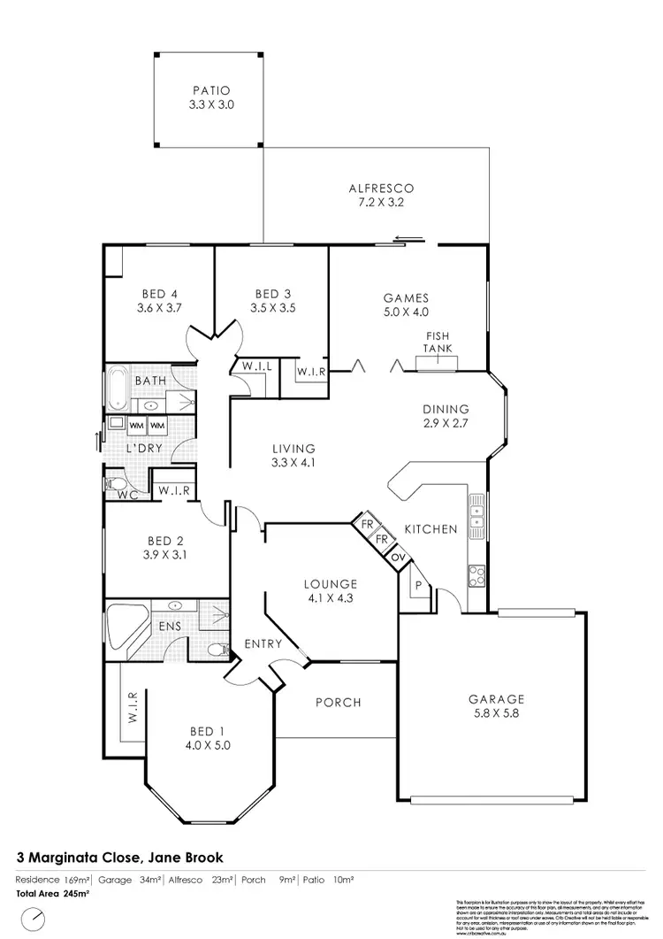 Floorplan of Homely house listing, 3 Marginata Close, Jane Brook WA 6056