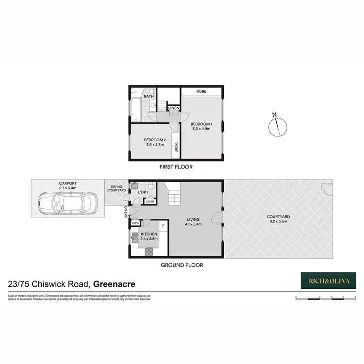 Floorplan of Homely townhouse listing, 23/75 Chiswick Road, Greenacre NSW 2190
