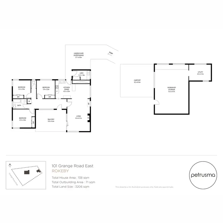 Floorplan of Homely house listing, 101 Grange Road East, Rokeby TAS 7019