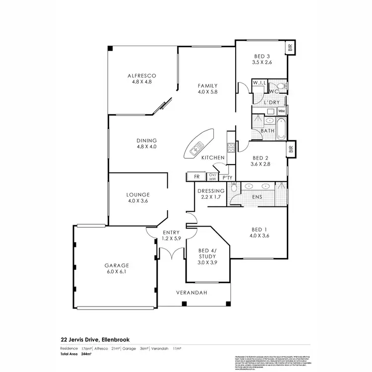 Floorplan of Homely house listing, 22 Jervis Drive, Ellenbrook WA 6069