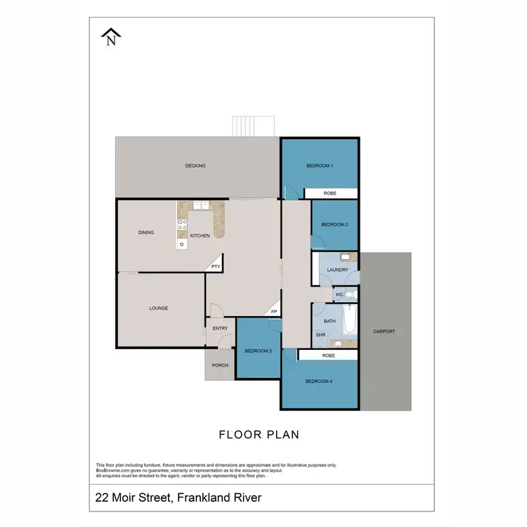 Floorplan of Homely house listing, 22 Moir Street, Frankland River WA 6396