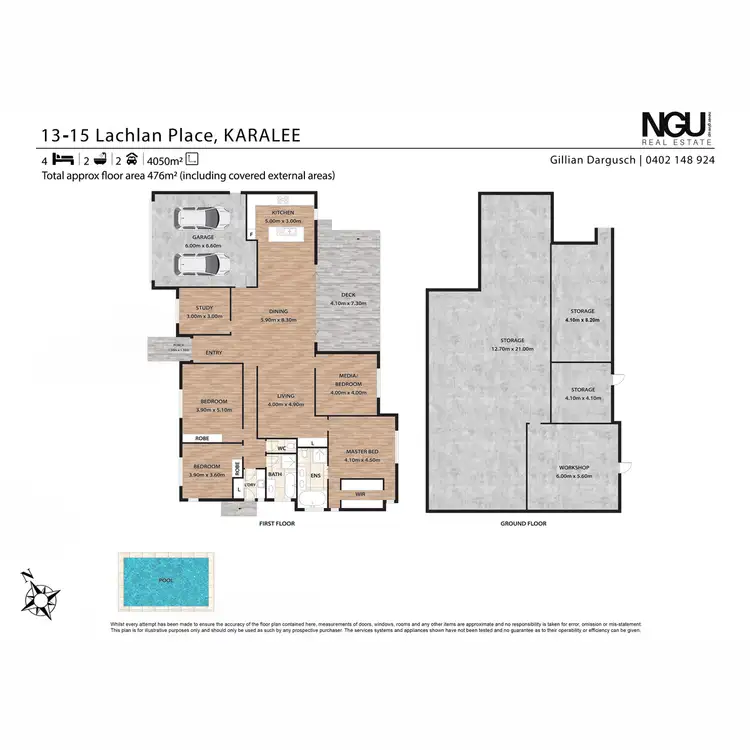 Floorplan of Homely house listing, 13-15 Lachlan Place, Karalee QLD 4306
