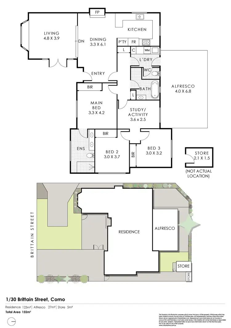 Floorplan of Homely house listing, 1/30 Brittain Street, Como WA 6152