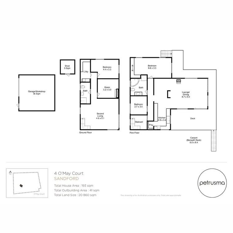 Floorplan of Homely house listing, 4 O'May Court, Sandford TAS 7020