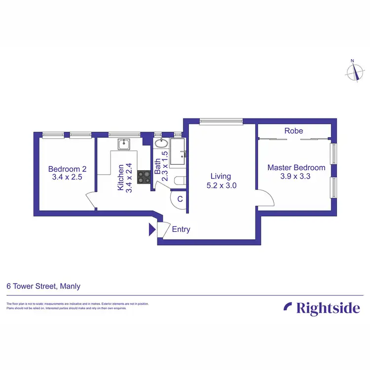 Floorplan of Homely unit listing, 8/6 Tower Street, Manly NSW 2095