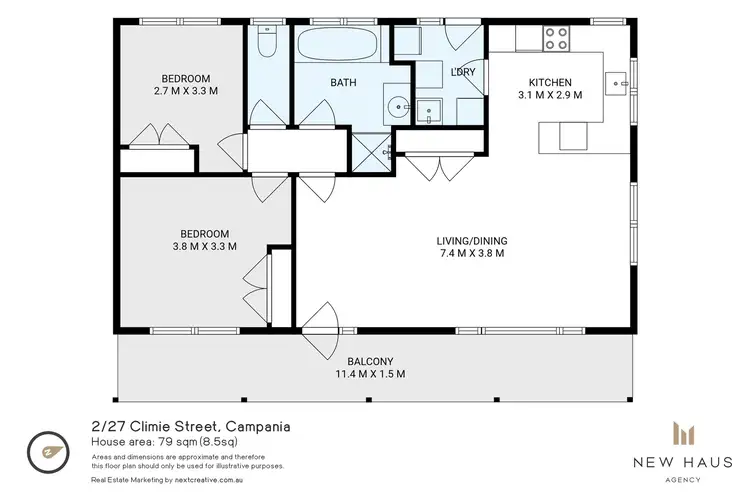 Floorplan of Homely unit listing, 2/27 Climie Street, Campania TAS 7026