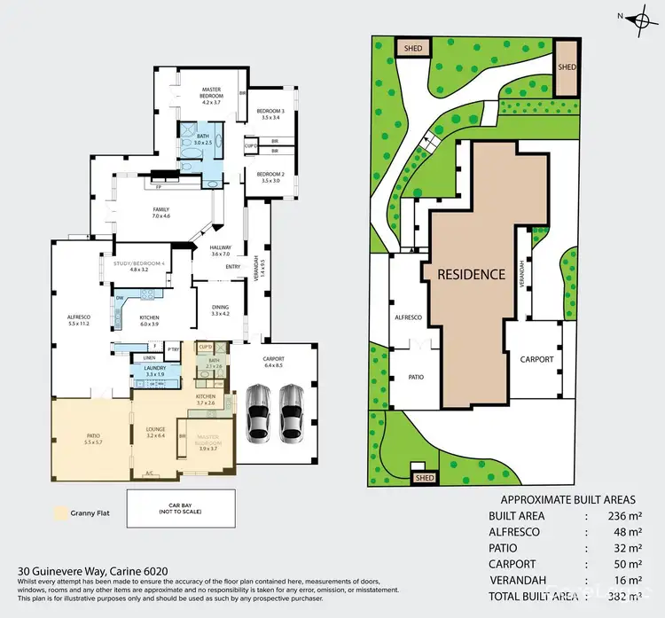 Floorplan of Homely house listing, 30 Guinevere Way, Carine WA 6020