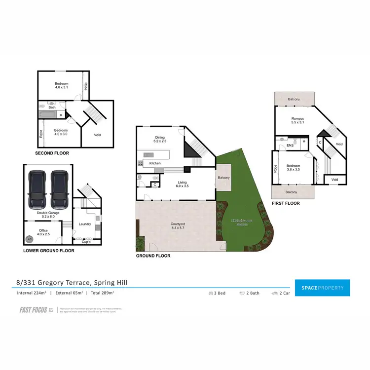 Floorplan of Homely townhouse listing, 8/331 Gregory Terrace, Spring Hill QLD 4000