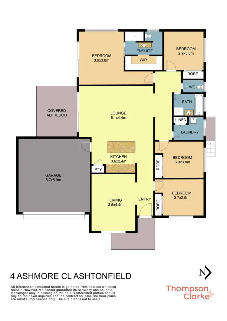 Floorplan of Homely house listing, 4 Ashmore Close, Ashtonfield NSW 2323