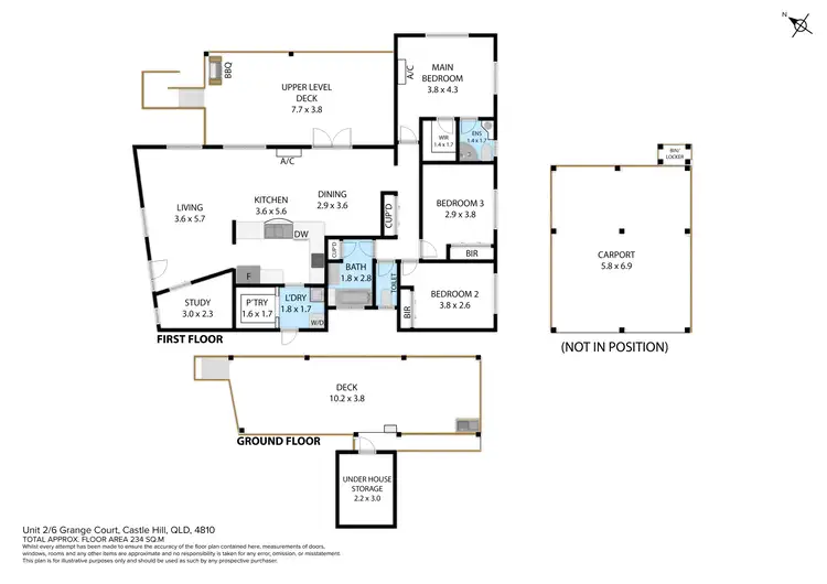Floorplan of Homely house listing, 2/6 Grange Court, Castle Hill QLD 4810