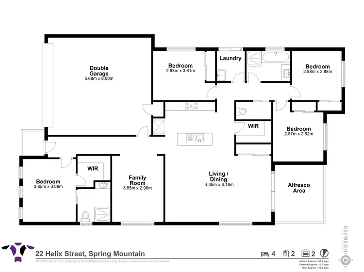 Floorplan of Homely house listing, 22 Helix Close, Spring Mountain QLD 4300