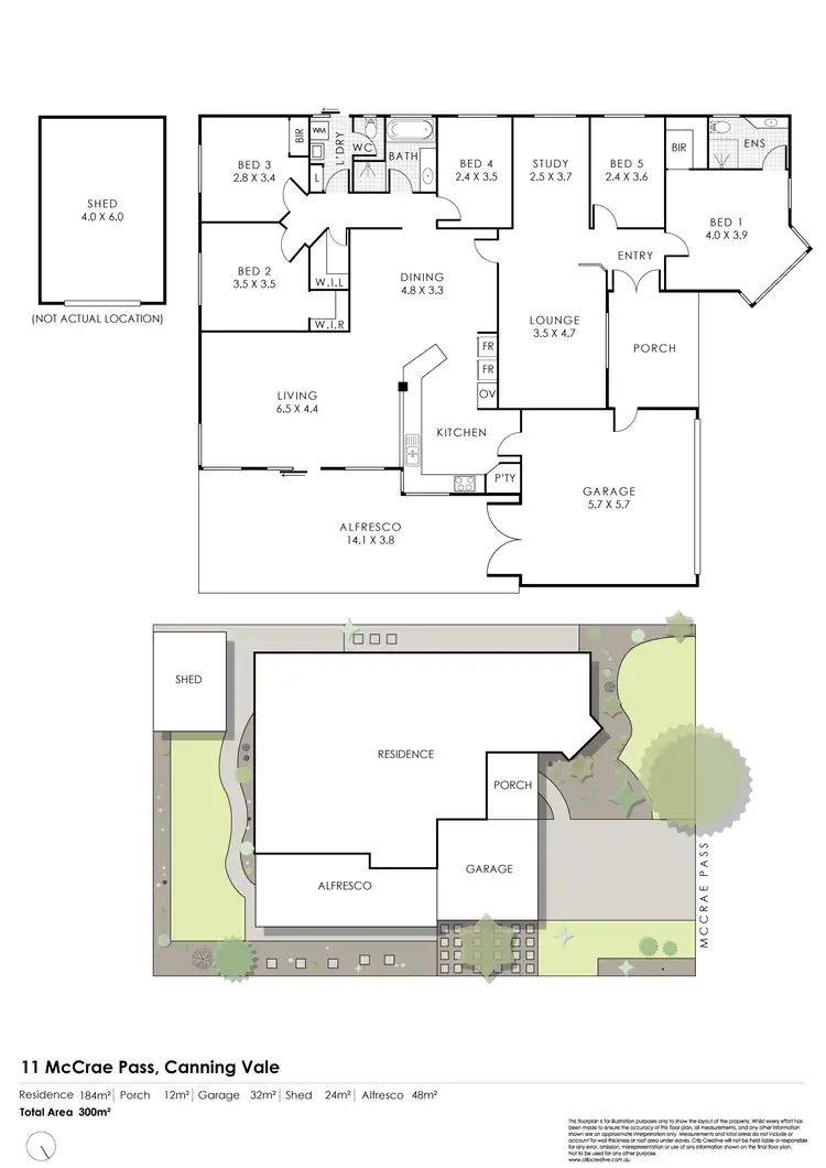 Floorplan of Homely house listing, 11 McCrae Pass, Canning Vale WA 6155