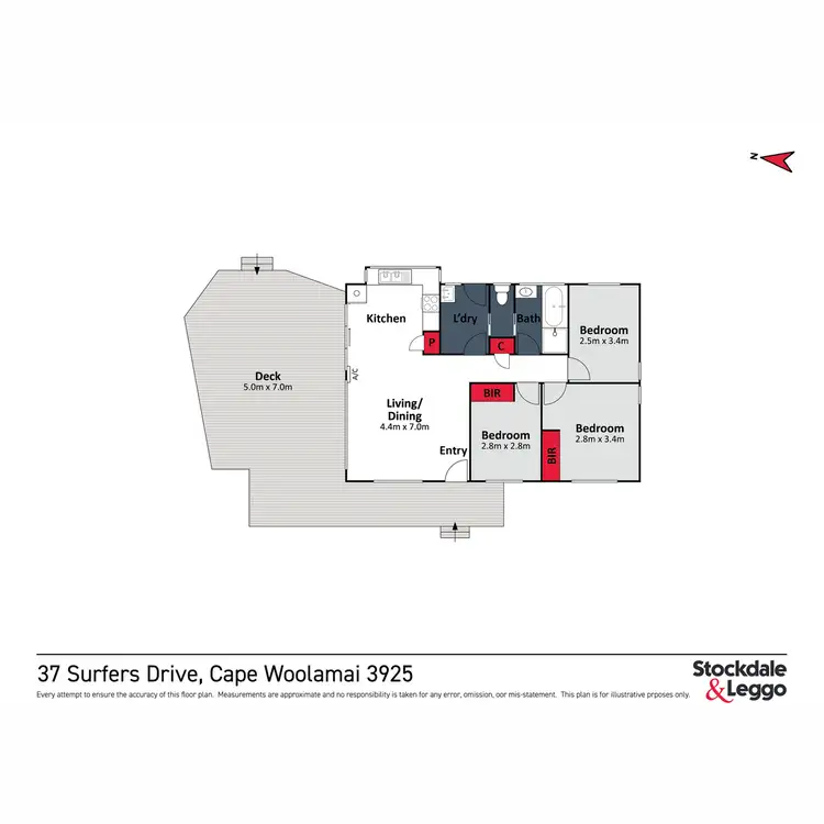 Floorplan of Homely house listing, 37 Surfers Drive, Cape Woolamai VIC 3925