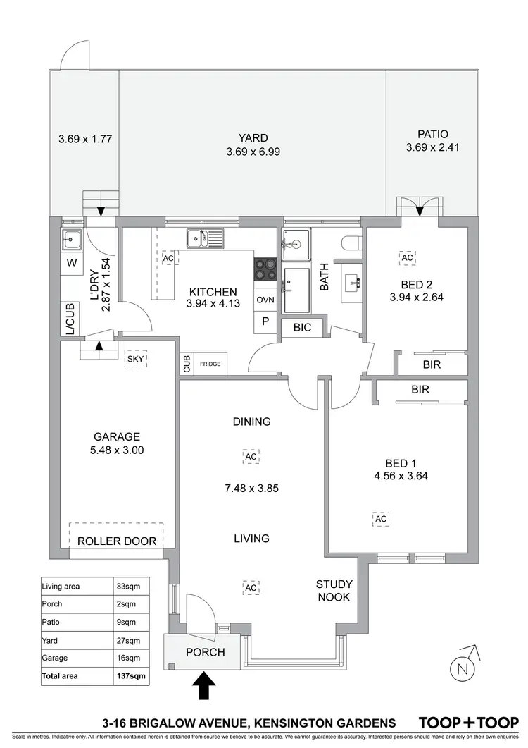 Floorplan of Homely unit listing, 3/16 Brigalow Avenue, Kensington Gardens SA 5068