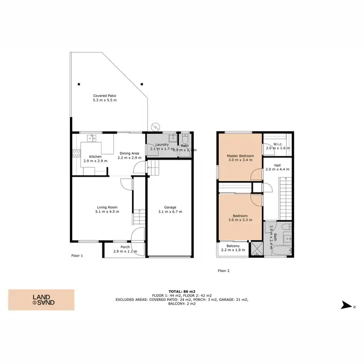 Floorplan of Homely townhouse listing, 2/27 Baragoot Road, Flinders NSW 2529