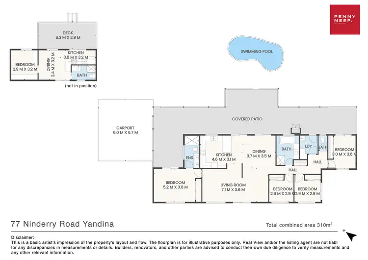 Floorplan of Homely rural property listing, 77 Ninderry Road, Bridges QLD 4561