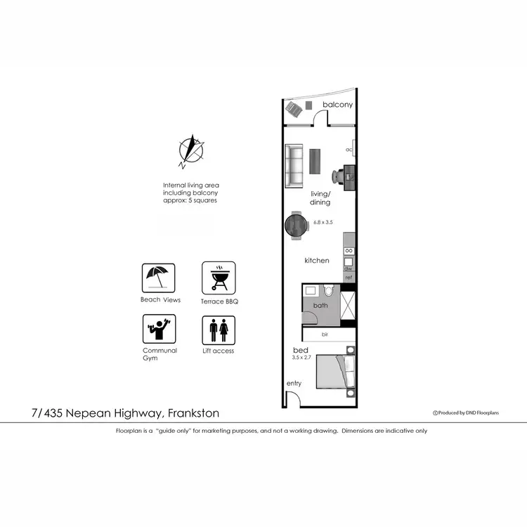 Floorplan of Homely apartment listing, Unit 7, Level 3/435 Nepean Highway, Frankston VIC 3199