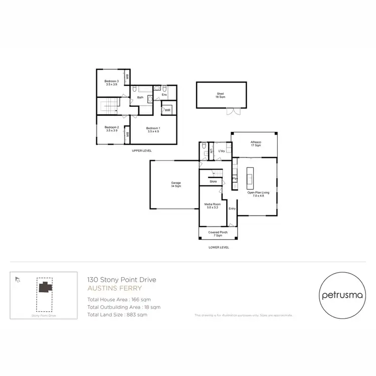 Floorplan of Homely house listing, 130 Stony Point Drive, Austins Ferry TAS 7011