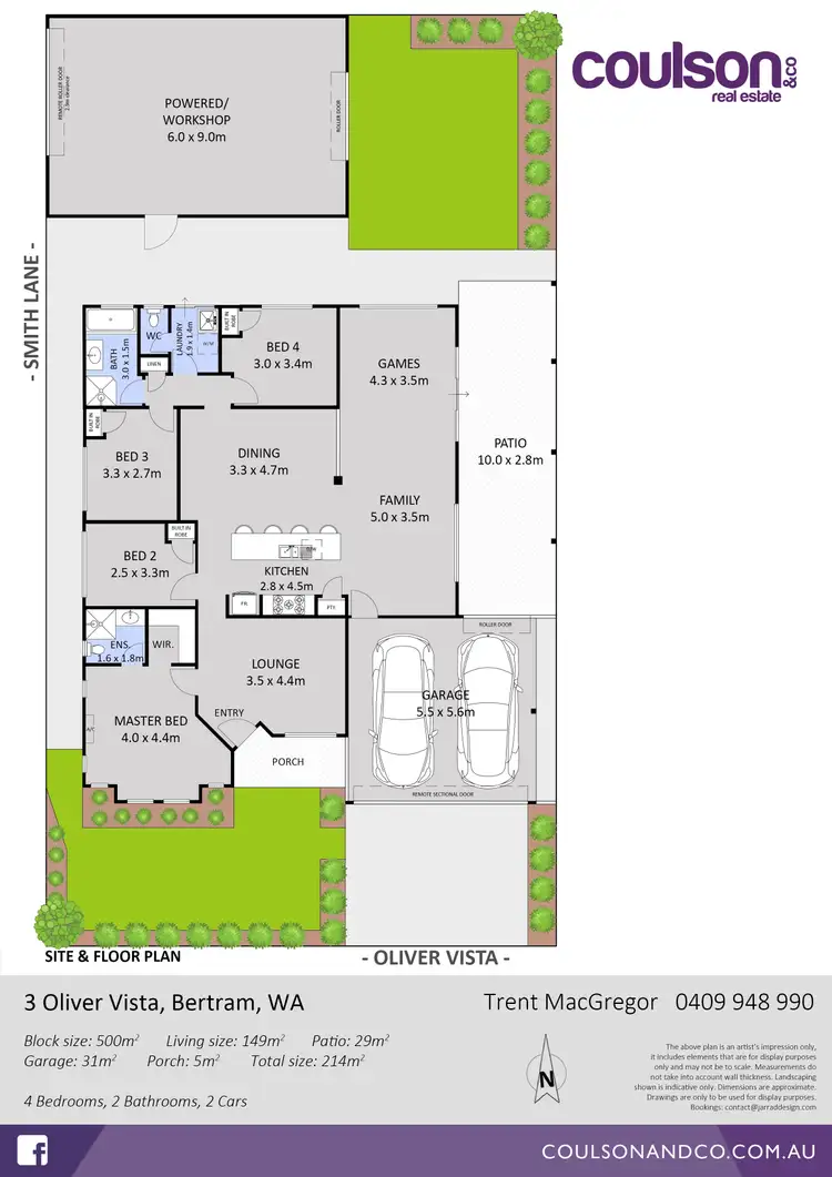 Floorplan of Homely house listing, 3 Oliver Vista, Bertram WA 6167