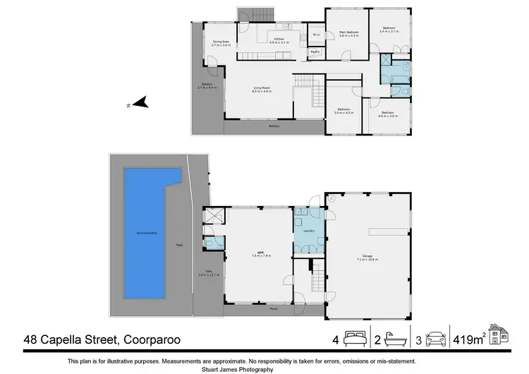 Floorplan of Homely house listing, 48 Capella Street, Coorparoo QLD 4151