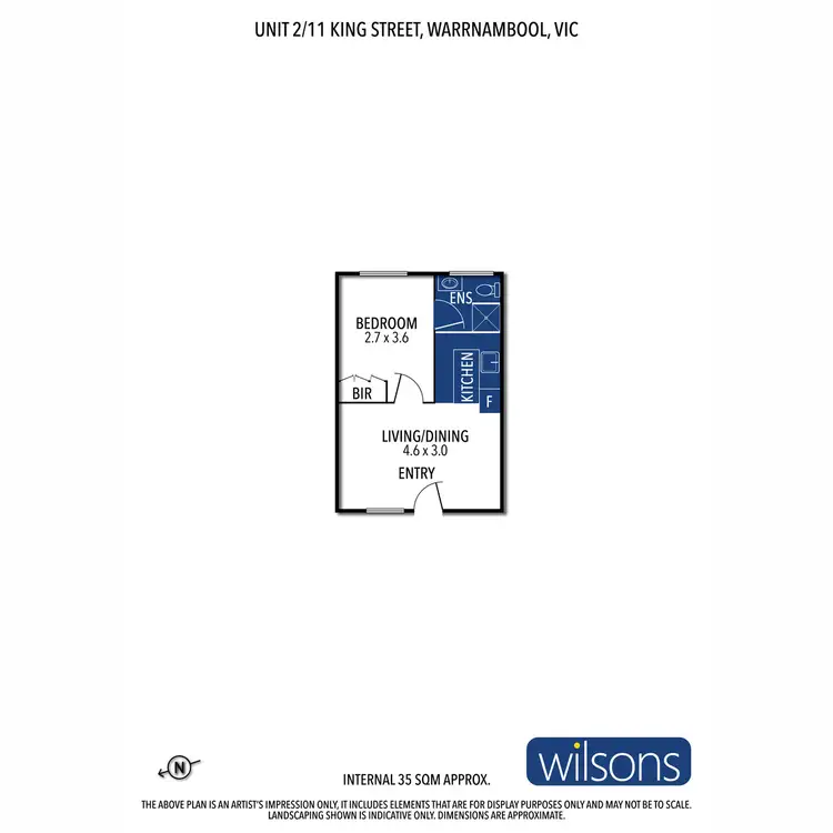 Floorplan of Homely unit listing, 2/11-13 King Street, Warrnambool VIC 3280