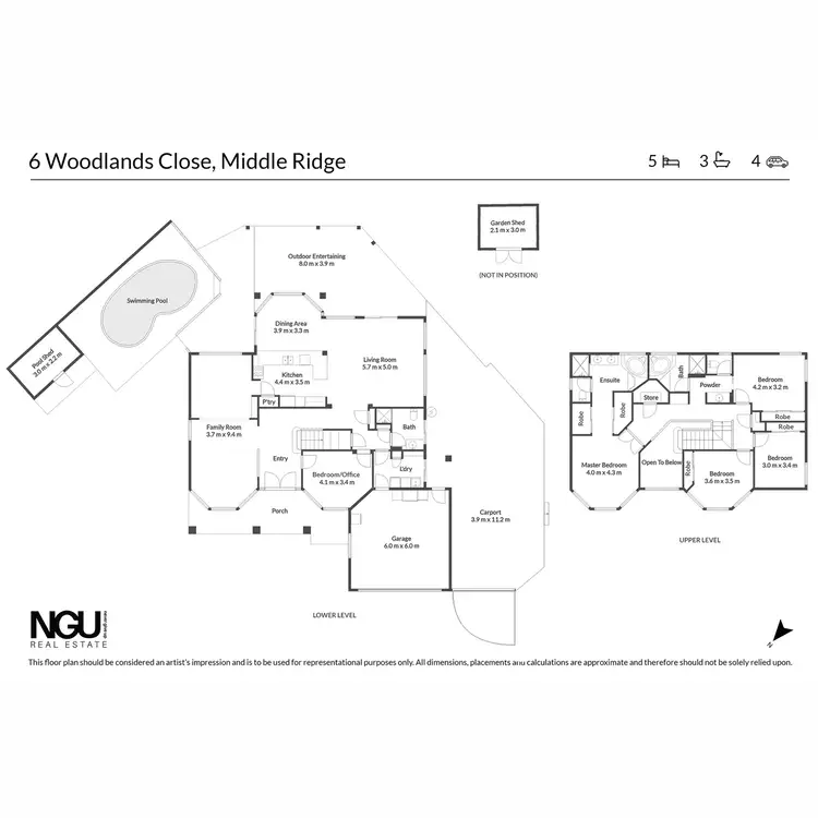 Floorplan of Homely house listing, 6 Woodlands Close, Middle Ridge QLD 4350
