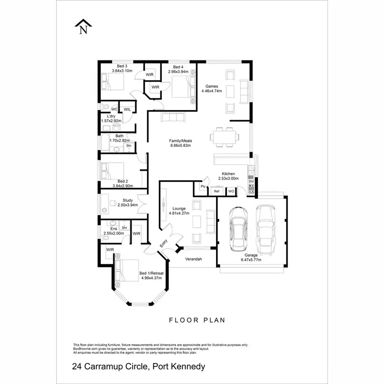 Floorplan of Homely house listing, 24 Carramup Circle, Port Kennedy WA 6172